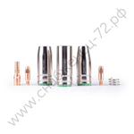 FoxWeld Набор комплектующих MIG-25 (2 наконечника, 3 сопла, 1 спираль к соплу, 1 диффузор газ., пр-во FoxWeld/КНР)