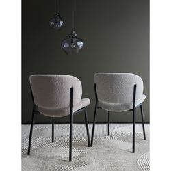 Стул Embrace, букле, светло-серый