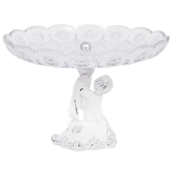 Фруктовница-конфетница Эдем со стеклянной чашей 1257 Серебро