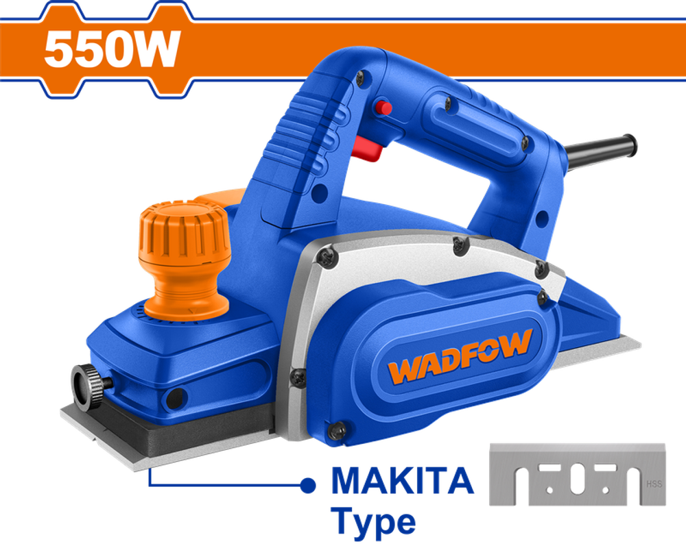 Рубанок электрический 550 Вт (4) WADFOW WEP155501