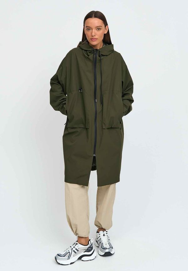 Плащ оверсайз хаки - фото 11
