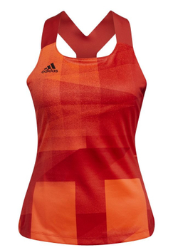 Женский топ теннисный Adidas Y-Tank TK PB HR W - красный