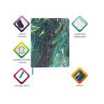 Дневник 1-11 класс 48 л., кожзам (гибкая), печать, фольга, BRAUBERG, "Мрамор", 106179