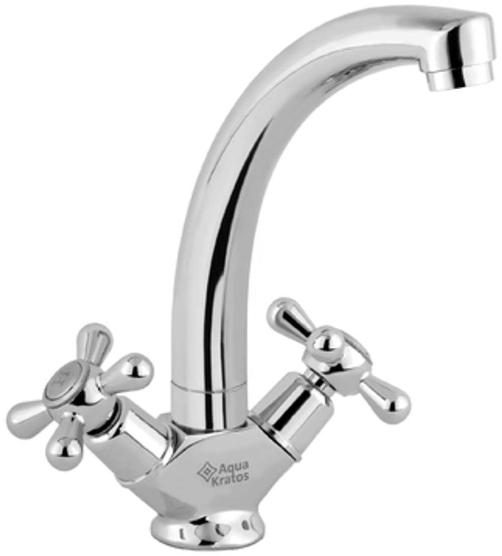 AquaKratos Смеситель для кухни 1/2" м/к АК7603-1 RUS Латунь