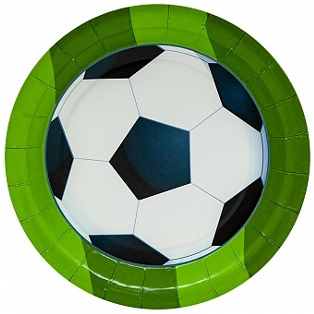 Тарелки (7''/18 см) Футбольный мяч, 6 шт.