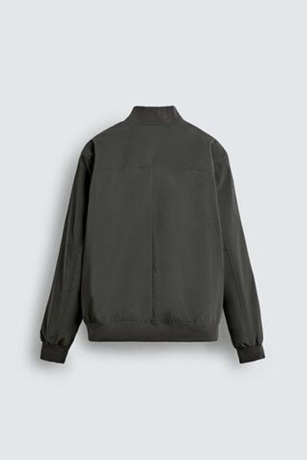 ZARA БОМБЕР ИЗ ВЫСОКОТЕХНОЛОГИЧНОЙ ТКАНИ, ЗЕЛЕНЫЙ/СЕРЫЙ