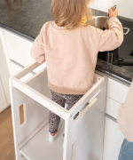 Стеллаж-полка деревянный Тадео с ручками, белый