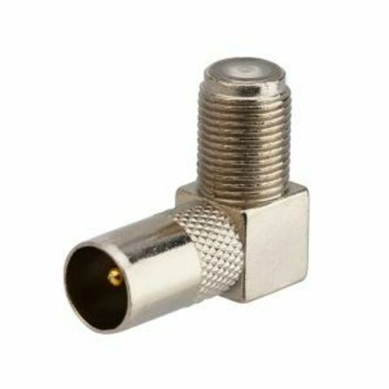 Переходник угловой (гнездо F - штекер TV) для подключения ТВ PROconnect