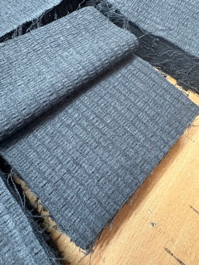 Вафля /серая / тонкая ткань /