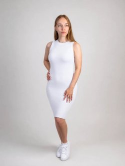 Платье лапша белое 40-44
