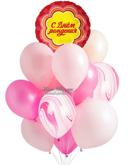 Букет шаров "Конфетный День Рождения"