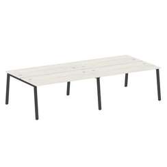 Metal System Рабочая станция на 4 места на А-образном м/к БА.СМ-4.4 Дуб Наварра/Металл Антрацит 3200