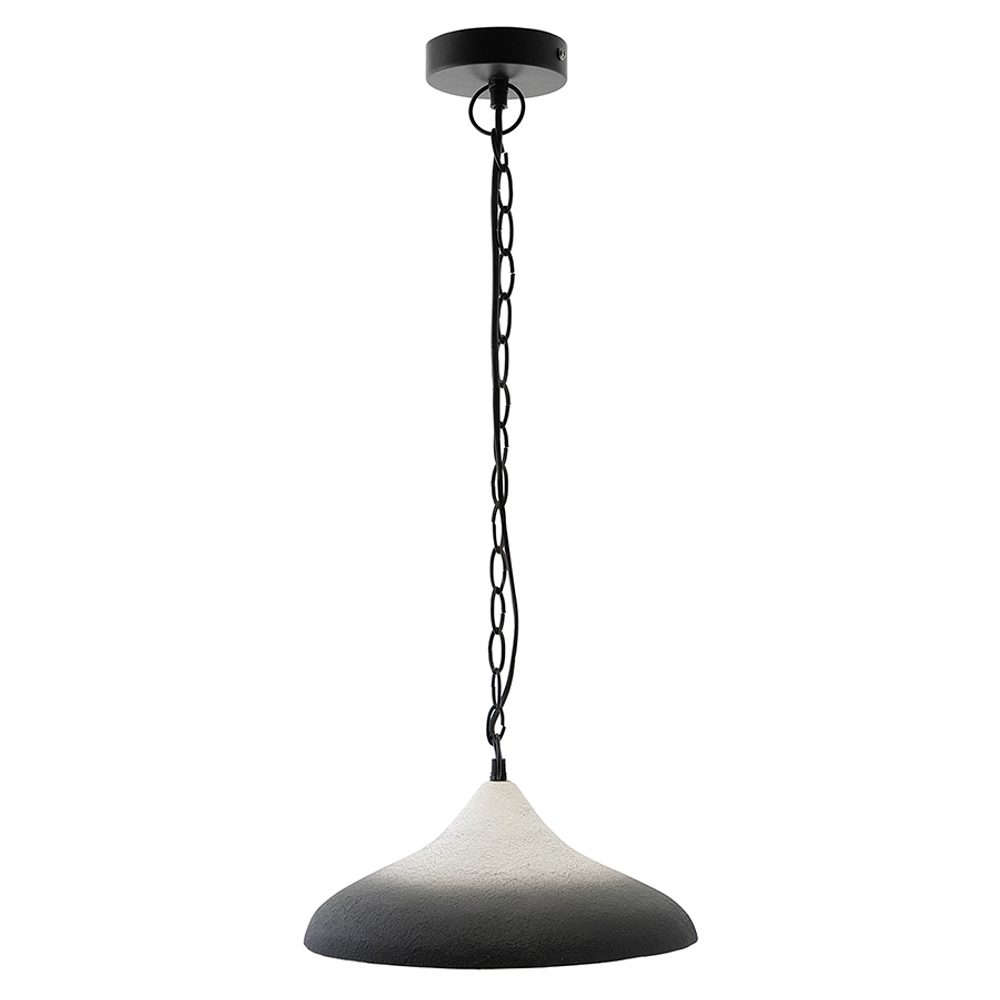 Светильник подвесной sustainable collection, D44х19 см, черный/белый