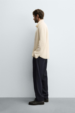 ZARA КАРДИГАН В РУБЧИК, ЭКРЮ