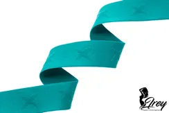 Резинка широкая, 35 мм, звезды, ментол