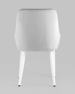 Стул Диана велюр серебристый ножки белые 4 шт