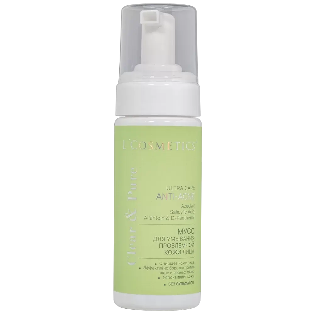 Пенка-мусс для умывания для проблемной кожи L`COSMETICS Clear&Pure Ultra Care Anti-Acne 160 мл