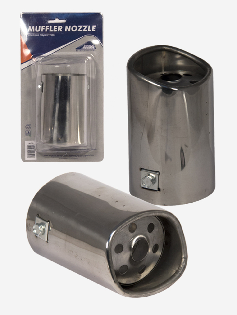 Насадка на глушитель нержавеющая сталь D=75мм Nova Bright 36978