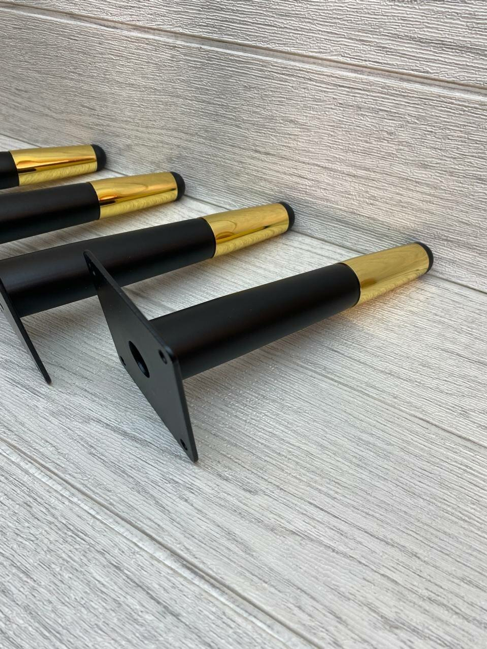 Ножки для мебели черные золото 200 мм 4 штуки