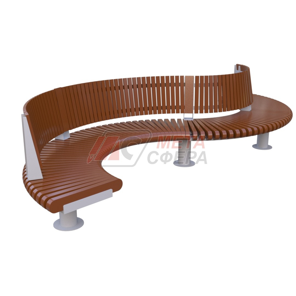 Скамейка Rail Road 01 Змейка