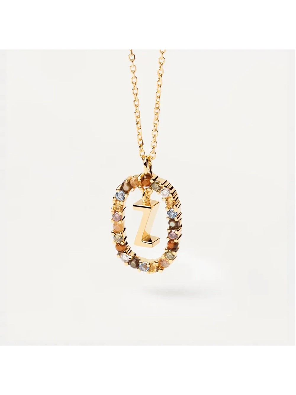 Колье женское PDPaola Буква Z серебро 925 пробы покрытое золотом 750 пробы CO01-285-U