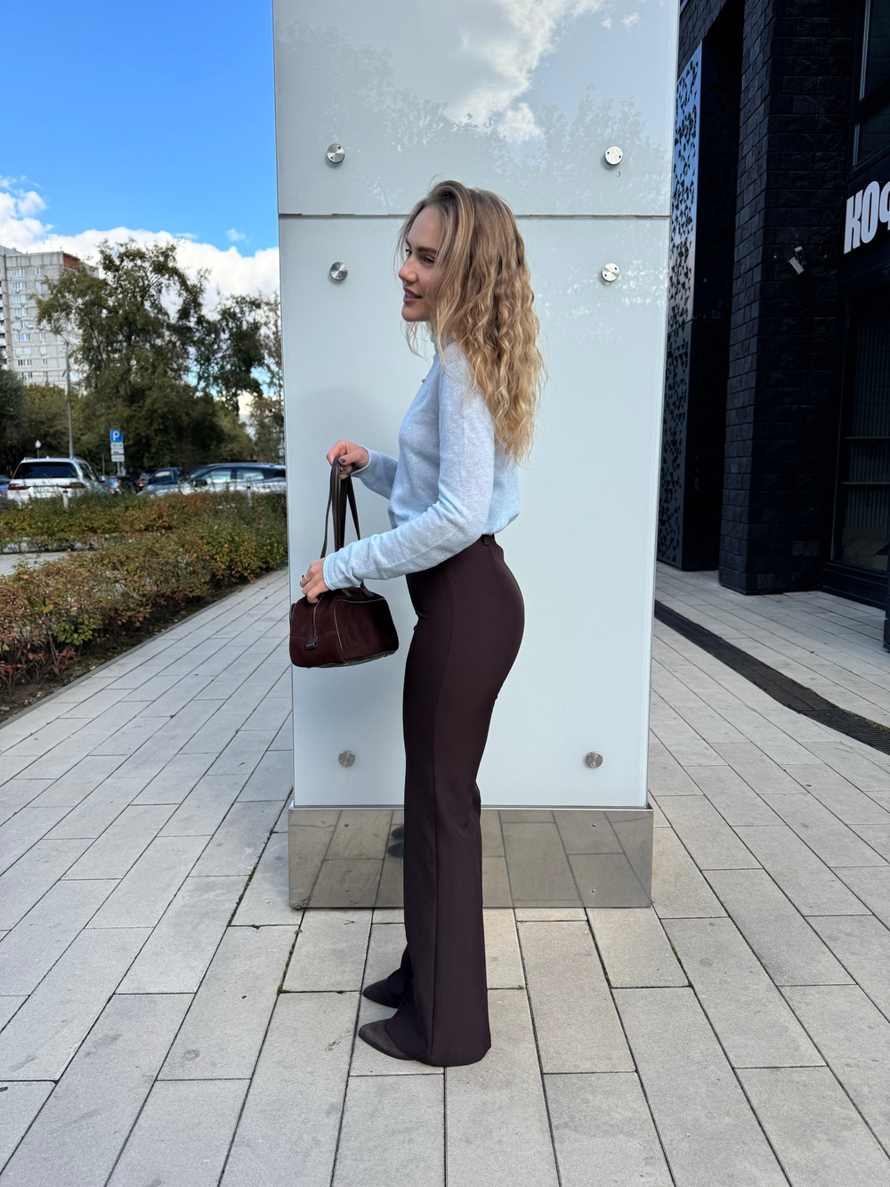 Брюки Элеганс горький шоколад