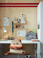 Настенная полка для трофеев IKEA SPORTSLIG (СПОРТЛИГ), Белый / Береза, 50x30 см