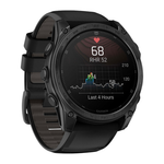 Спортивные часы Garmin tactix 8, 51 мм, AMOLED, чёрный нейлоновый ремешок, силиконовый ремешок цвета чёрный/«серая галька» Безель из титана, AMOLED-дисплей с сапфировым стеклом. Нейлоновый ремешок и силиконовый ремешок с классическими застёжками — на запя