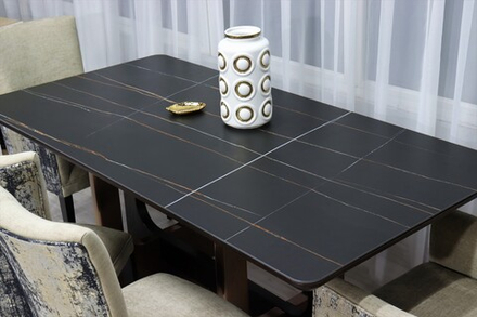 Стол обеденный Ist Casa Астория, 180х90х76 см, черный мрамор