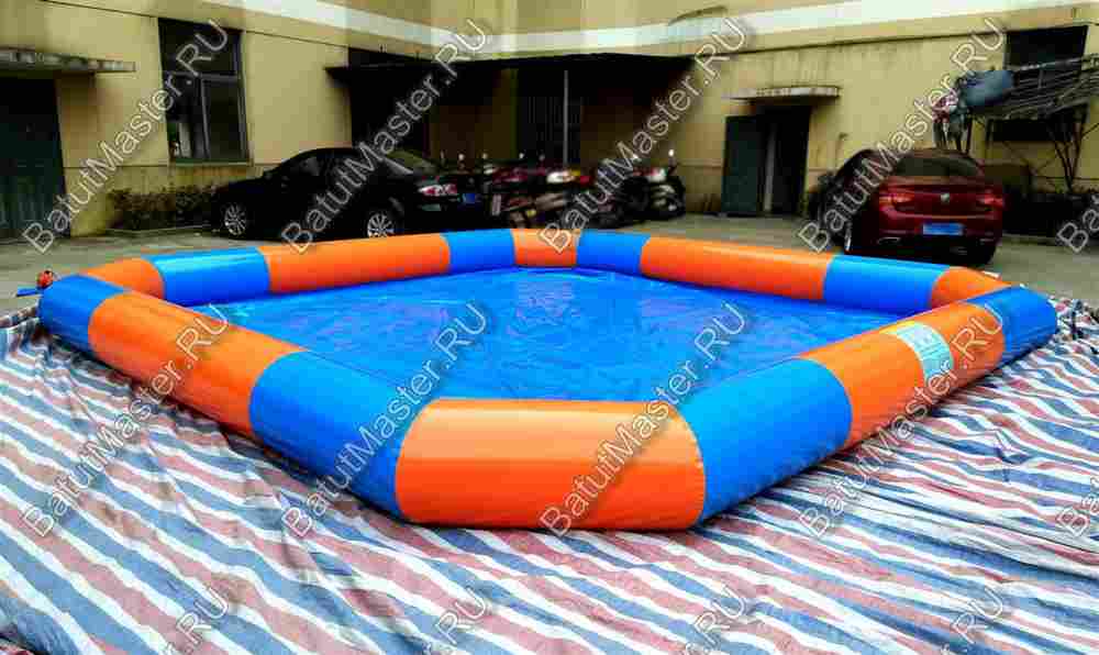 Прямоугольный надувной бассейн "Полосатик" 6*6*0.65 м