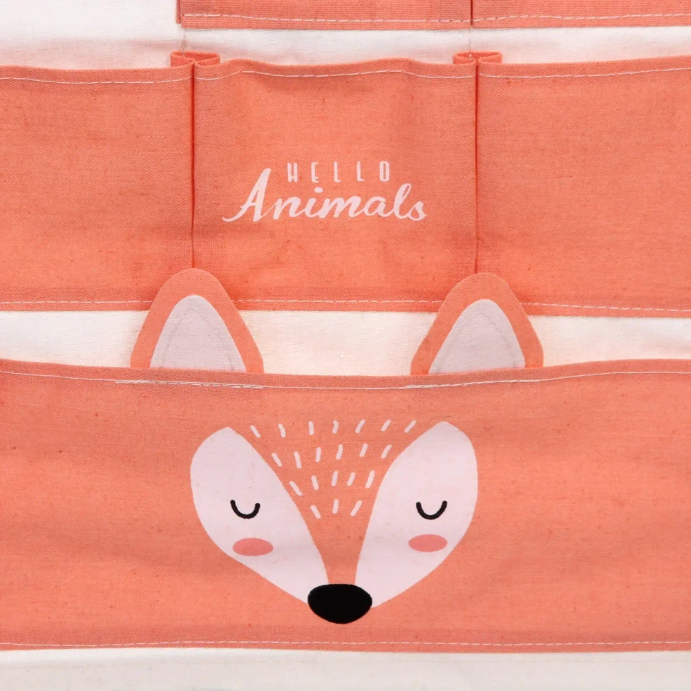 Карман настенный подвесной «ФРАТТИ БУМ», принт лисёнок, шесть секций, 35*50см (лейбл Селфи)