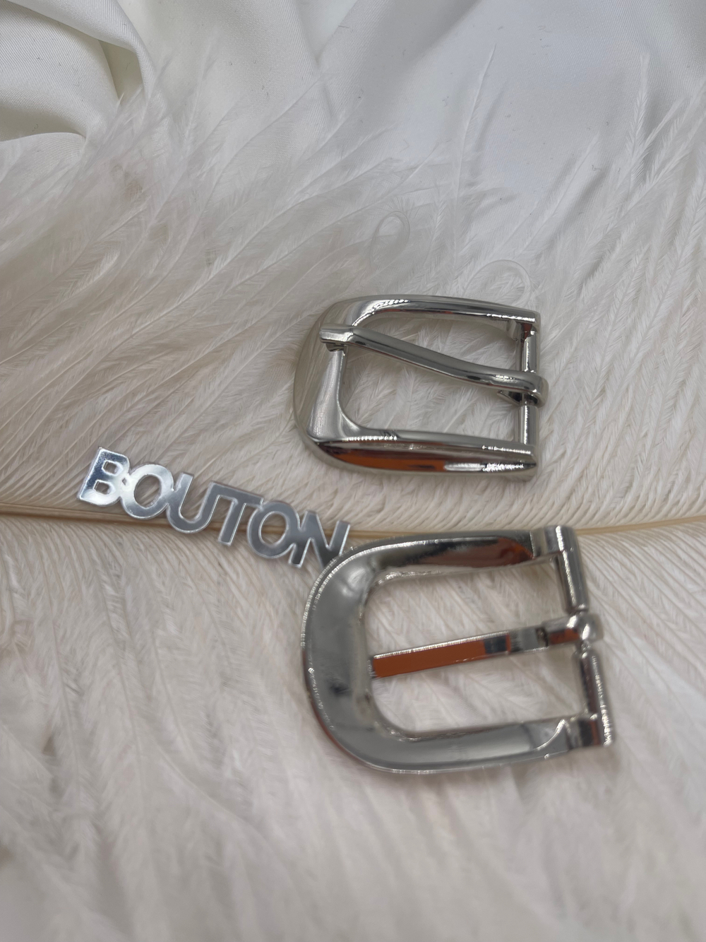 Пряжка серебристый металл