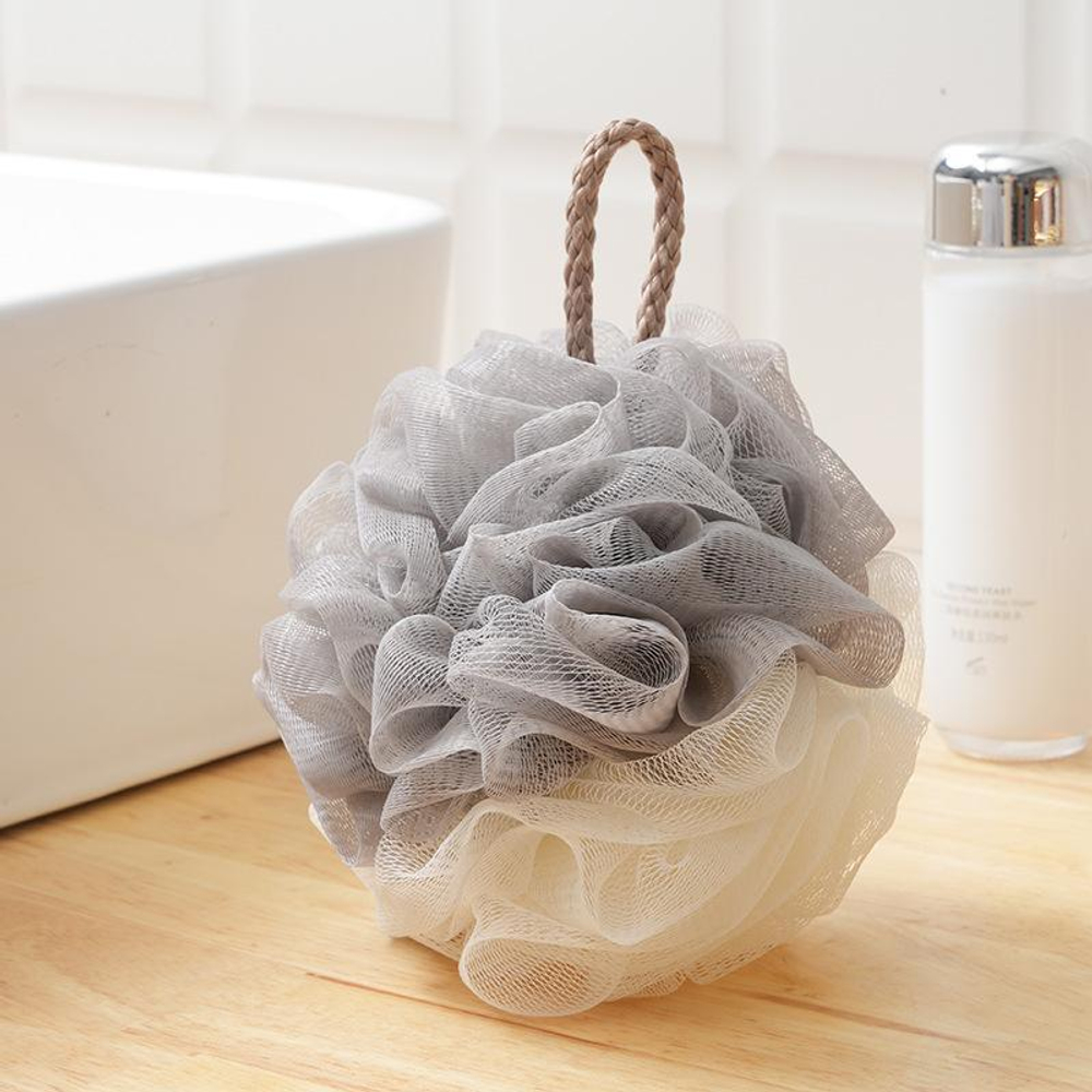 Мочалка для душа двухцветная