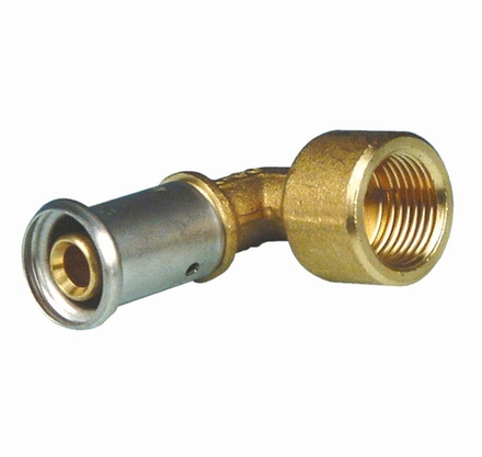 Угольник 90° ВР, HENCO(ХЕНКО) латунь пресс, 20x1/2"