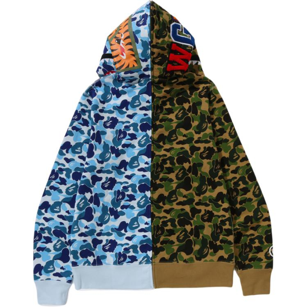 A Bathing Ape Bathing Ape Abc Camos Separate Shark Full Zip Худи синий зеленый