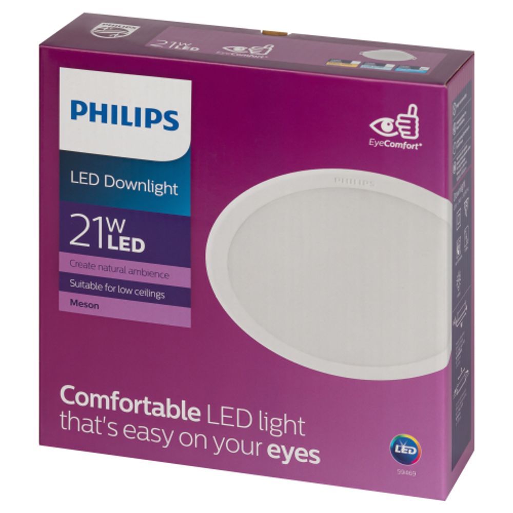 Светильник светодиодный встраиваемый Philips MESON 21Вт 6500K 220-240В D175 | Встраиваемые LED светильники