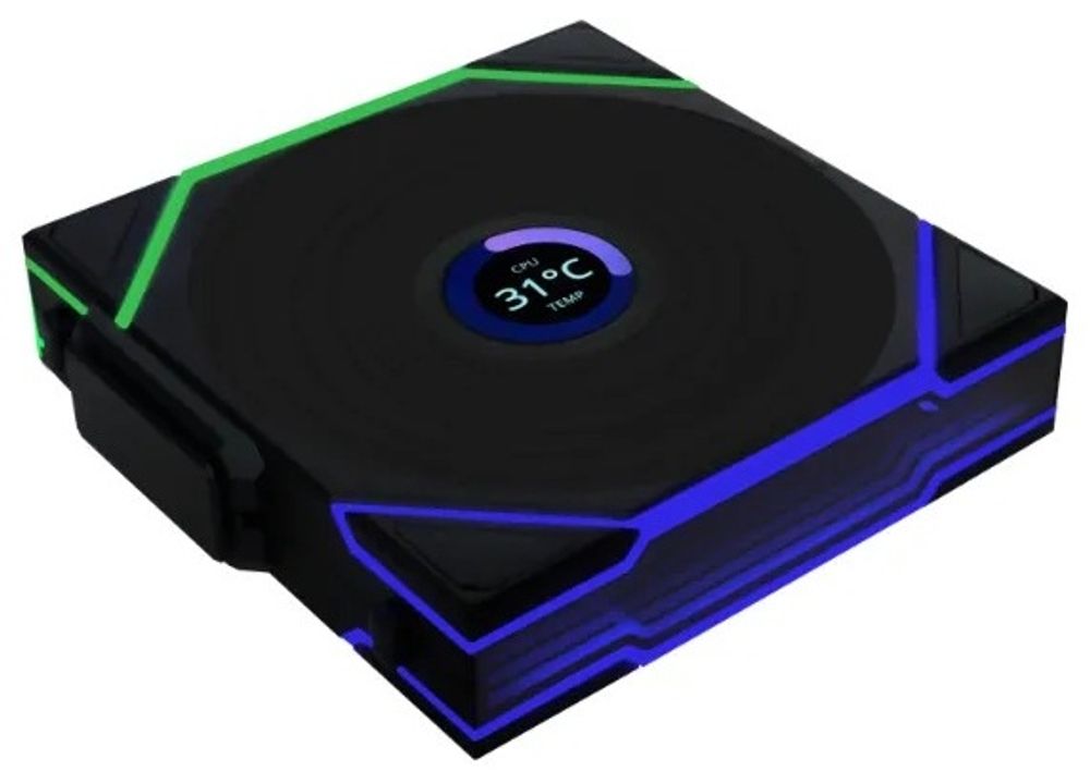 Вентилятор LIAN LI UNI FAN TL 120 LCD Reverse Blade Wireless ARGB Black, G99.12RTLLCD1W1B.00