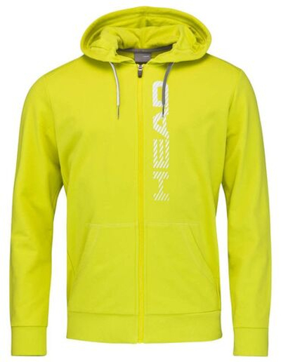 Мужская теннисная кофта Head Club Fynn Hoodie FZ M - yellow