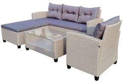 "Атланта" лаунж-зона из искусственного ротанга, цвет серый