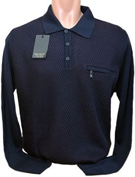 KING WOOL (Турция) из шерсти джемпер "POLO" Размеры (54-64)