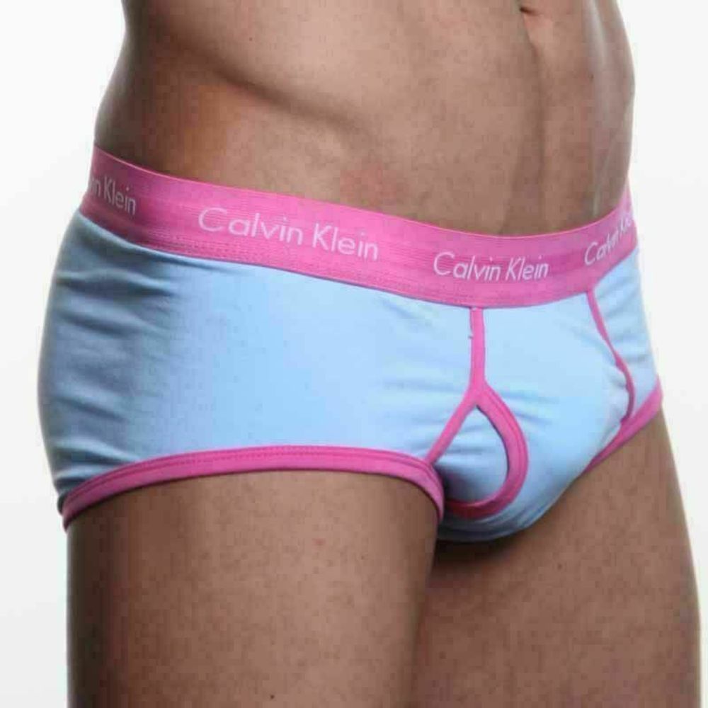 Мужские трусы брифы Calvin Klein 365 Blue Pink Brief