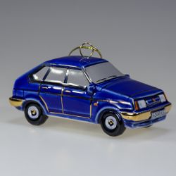 Фарфоровая ёлочная игрушка Девятка