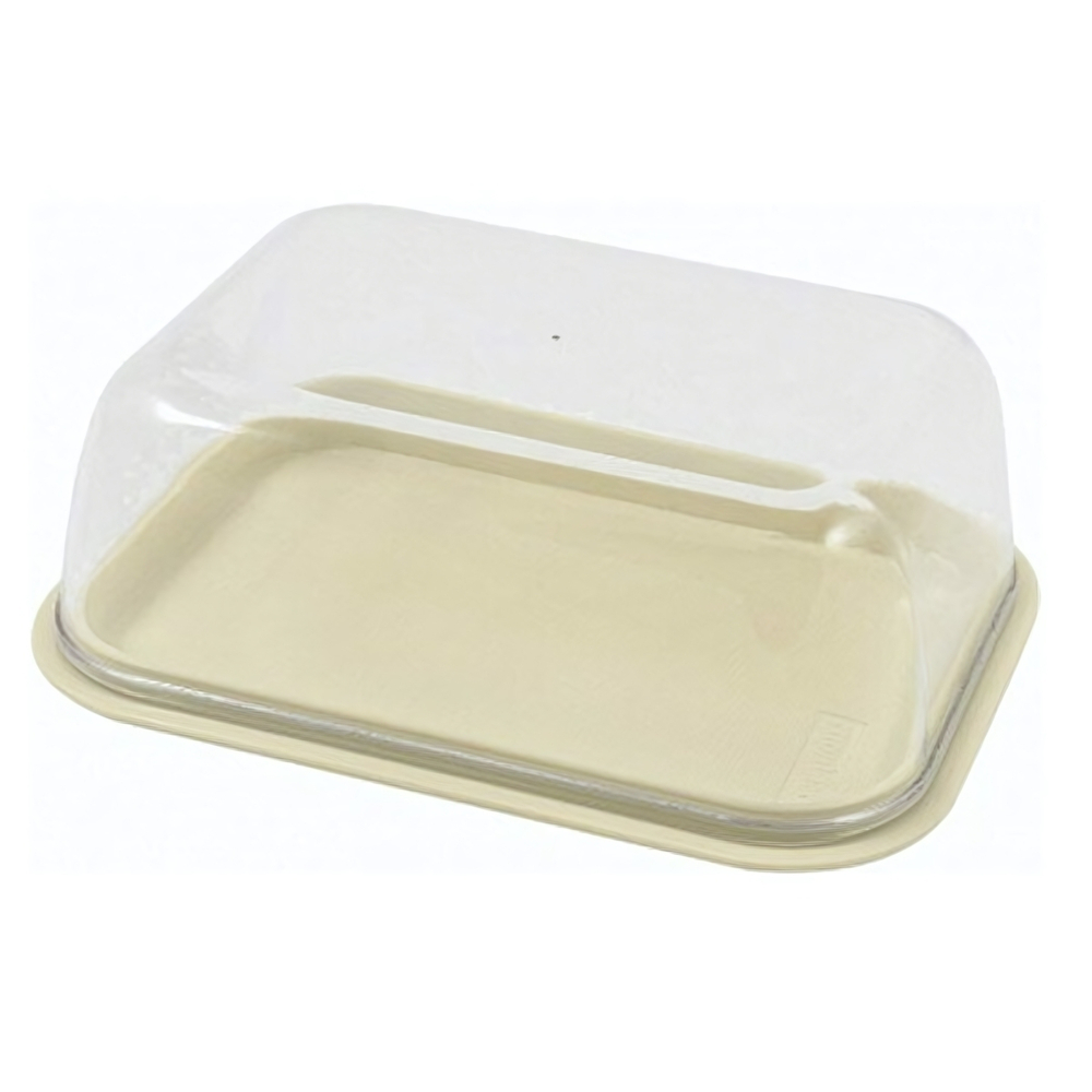 Масленка двухсторонняя 145х110х55 мм молочный туман