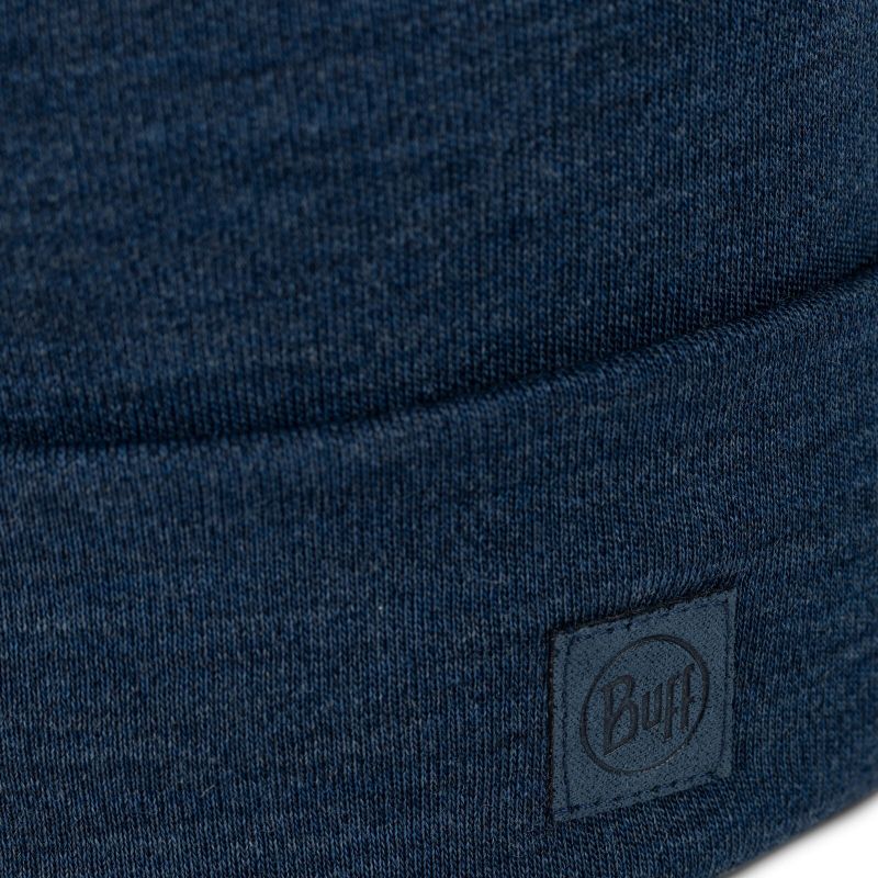 Теплая шерстяная шапка Buff Merino Heavyweight Hat Solid Night Blue Фото 4