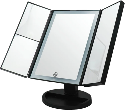 Зеркало косметич. настольное RIDDER Vivian M 1х/2х/5х-увелич. LED сенсор USB чёрный