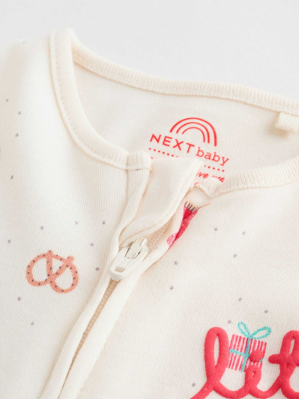 Комбинезон / Слип для малышей Next F40-053, 3 шт., Красный, Молочный