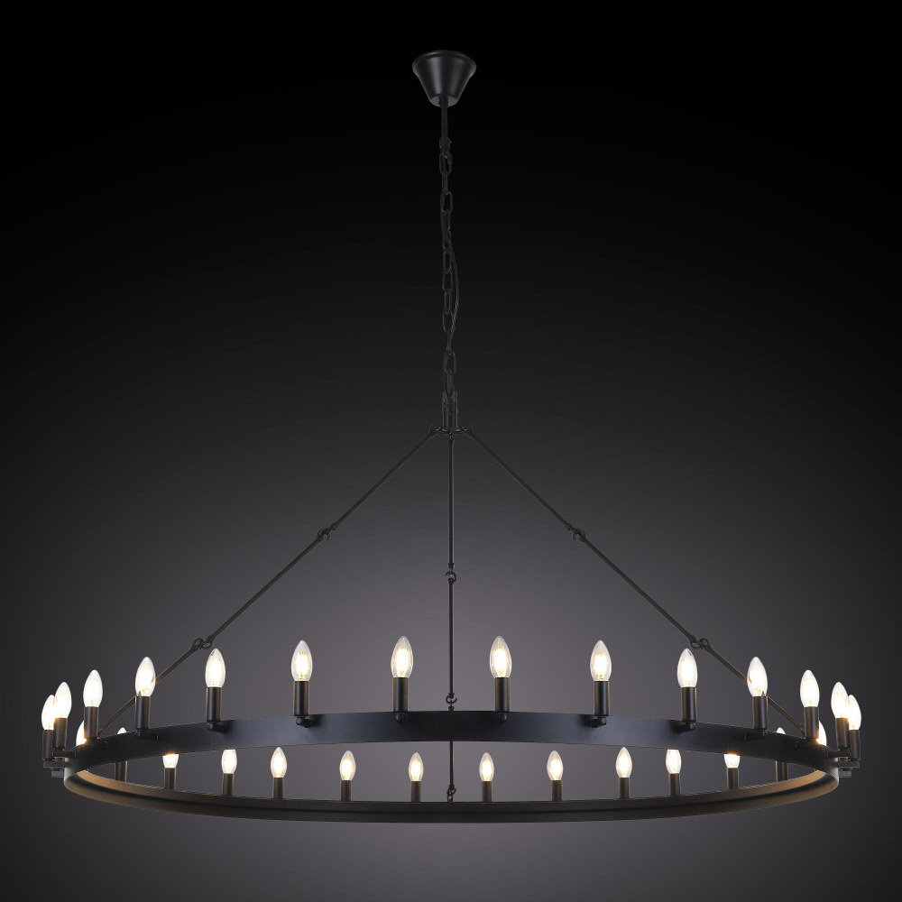 Citilux Смитсон CL470130 Люстра замковая подвесная Чёрная