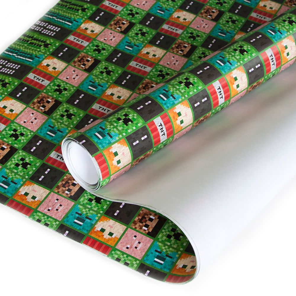 Упаковочная бумага (0,7*1 м) Пиксели, 10 шт.