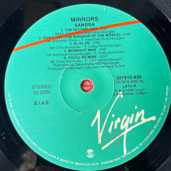 Винтажная виниловая пластинка LP Sandra Mirrors (Италия 1986)