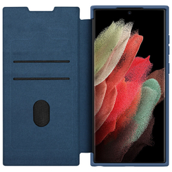 Чехол-книжка Nillkin Leather Qin Pro Cloth для Samsung Galaxy S22 Ultra